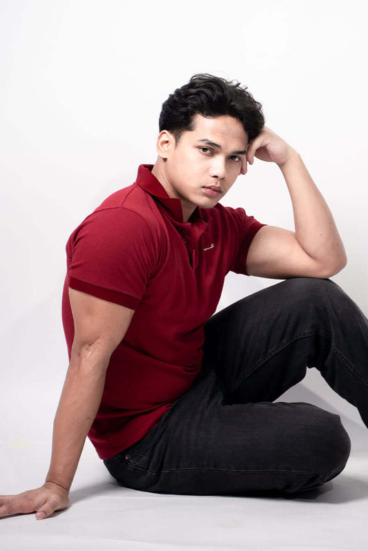 Hault premium red polo shirt with modern fit