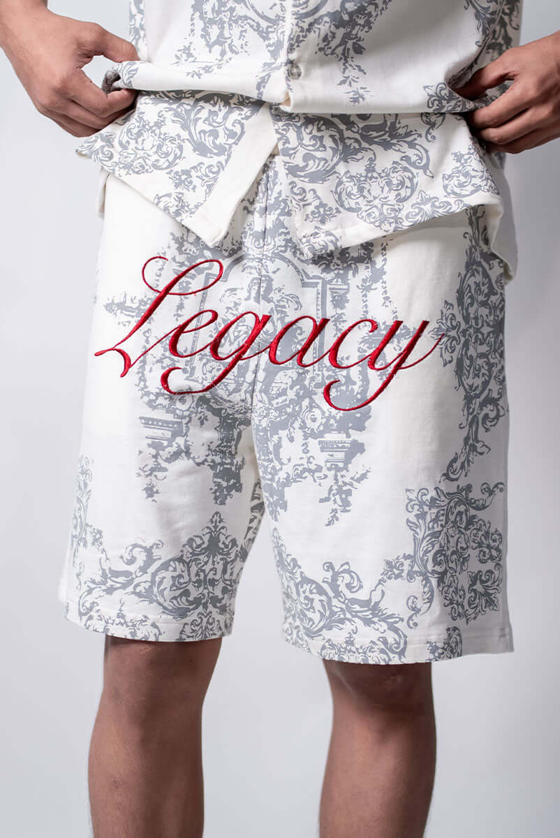 Legacy Printed Shorts in cotton terry with embroidery