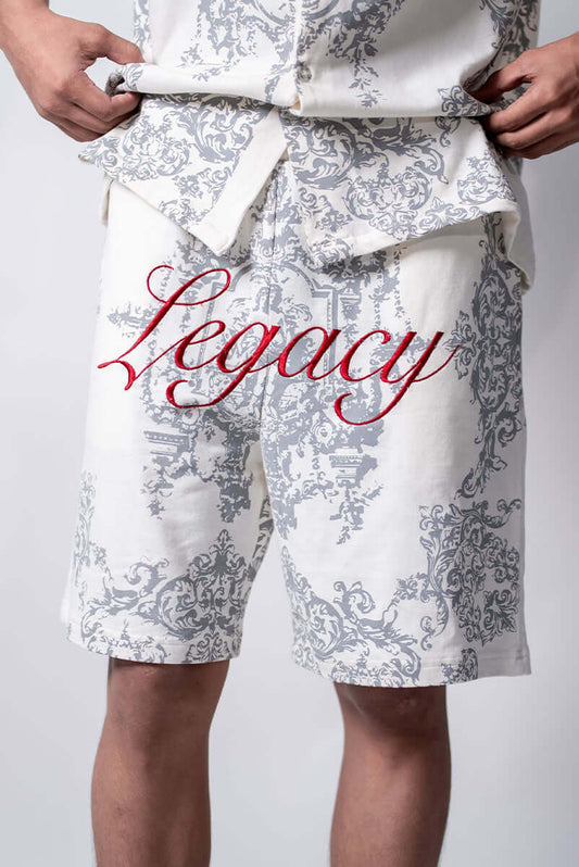 Legacy Printed Shorts in cotton terry with embroidery