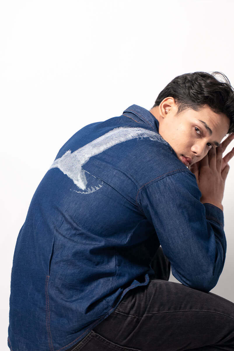 Hault Legacy denim shirt styled in perfect fit design