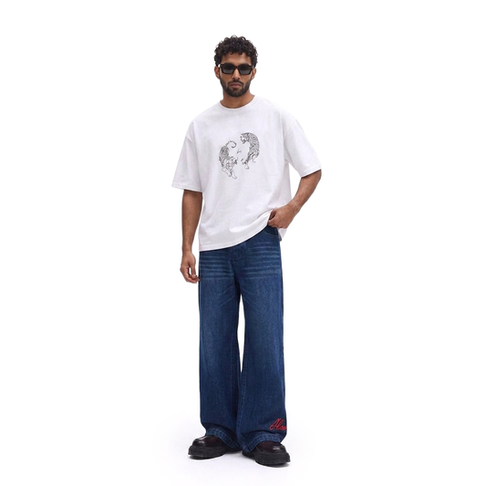 YIN YAN TIGER TEE - WHITE