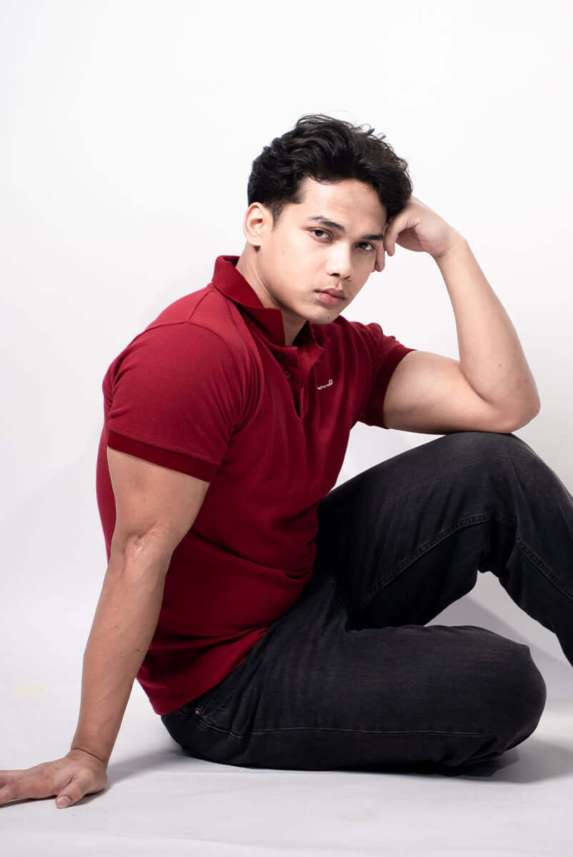 Hault premium red polo shirt with modern fit